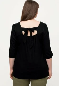 Ulla Popken 3/4 MANCHES - Bluse - Noir -Ulla Popken 22034f79126e4d3993be357796c5d7b5