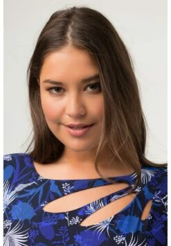 Ulla Popken DÉCOLLETÉ ROND ET IMPRIMÉ - Badeanzug - Marine -Ulla Popken 23cba3f7a1214660b5adafa4fa68c1d5