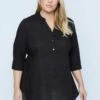 Ulla Popken Bluse - Navy Blue -Ulla Popken 23dd93f4932d48b888cd09c6a6fee695