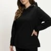 Ulla Popken Kapuzenpullover - Schwarz -Ulla Popken 24543c54844d43a7901316995ef4d57d