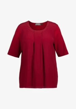 Ulla Popken T-Shirt Basic - Donkerrood 11 Ulla Popken T-Shirt Basic - Donkerrood -Ulla Popken 277753c936264479897c6f748f705de8