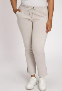 Ulla Popken INTÉRIEUR DOUX ET TAILLE ÉLASTIQUE - Jogginghose - Gris Beige