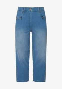 Ulla Popken MONY 7/8 TAILLE ÉLASTIQUE POCHES ZIPPÉES - Jeans Shorts - Bleu Clair -Ulla Popken 281d6c40edaf4d19bfdf3bd18e541014