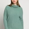 Ulla Popken STEHKRAGEN, FLEDERMAUS-LANGARM - Strickpullover - Mint -Ulla Popken 28568a85be5a44d78dd16b3cd05eae78