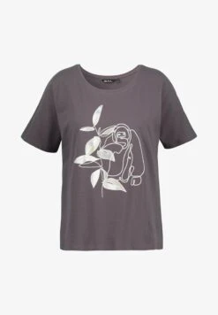 Ulla Popken T-Shirt Print - Donkergrijs -Ulla Popken 28c8cf4bf3d5473cb643ebe49f16bbca