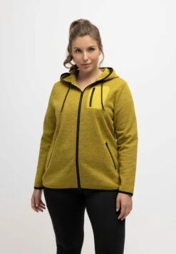 Ulla Popken WABENSTRUKTUR REFLEKTOREN ZIPPTASCHEN - Fleecejacke - Senfgrün 12 Ulla Popken WABENSTRUKTUR REFLEKTOREN ZIPPTASCHEN - Fleecejacke - Senfgrün -Ulla Popken 28d8f1fa2e554482925d3d49f9554cc9 1