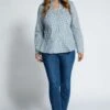 Ulla Popken Bluse - Mattes Jeansblau 2 Ulla Popken Bluse - Mattes Jeansblau -Ulla Popken 29c6d56dbbba4675b2897804c5939a18
