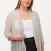 Ulla Popken Strickjacke - Gris Métal -Ulla Popken 29c9fb12416f4e3aa2fa3b8aed1d545c