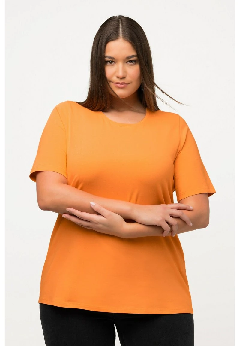 Ulla Popken RUNDHALSAUSSCHNITT - T-Shirt Basic - Cantaloupe Orange 5 Ulla Popken RUNDHALSAUSSCHNITT - T-Shirt Basic - Cantaloupe Orange – Bild 3
