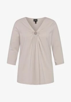 Ulla Popken Langarmshirt - Graubeige -Ulla Popken 2b7880393ab3451aac2cb5734fb5eb17