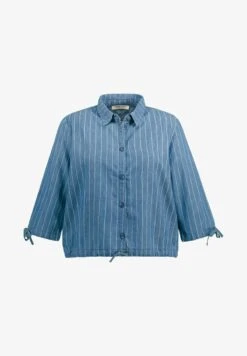 Ulla Popken TENCELOPTIK - Hemdbluse - Blue Denim -Ulla Popken 2b89b4952aa245d5b801db7fbfcb879d