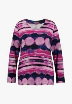 Ulla Popken GRAPHIC-PRINT, V-NECK - Bluse - Rose Vif Oriental -Ulla Popken 2bc298ffafa74755a8911b5fc61c88b3