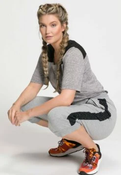 Ulla Popken Jogginghose - Grau Melange -Ulla Popken 2d01f68dac70470db36504ffbf51ee51