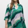 Ulla Popken WAVY STRIPE SWING - Tunika - Bottle Green Multi -Ulla Popken 2d9bb6bf26ae402aa475df2cd02dfb2e