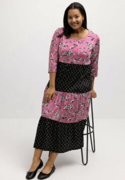 Ulla Popken Strickkleid - Black Multi -Ulla Popken 2fd452ccf0e143ea89e6de1a4b482fce