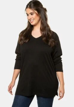 Ulla Popken Langarmshirt - Schwarz