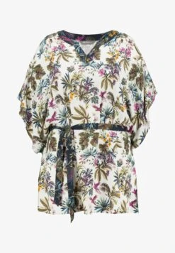 Ulla Popken BLÄTTER FLÜGEL HALBARM - Tunika - Schneeweiß -Ulla Popken 309ece42fb5843ff9a1fbccecfad9949