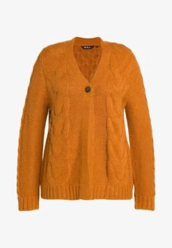 Ulla Popken Strickjacke - Goldbraun -Ulla Popken 32bcfdb6690d4b43b0ffcdfc506803e8