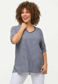 Ulla Popken DÉCOLLETÉ EN FORME DE CŒUR, MANCHES 3/ - Langarmshirt - Indigo -Ulla Popken 33178e394424498a84c321aca51ef47f
