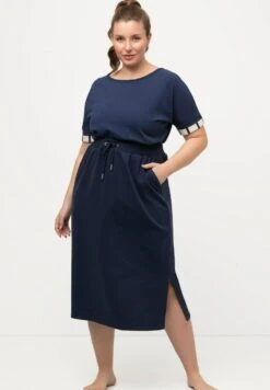 Ulla Popken LIGNE EN A AVEC TAILLE ÉLASTIQUE E - A-Linien-Rock - Bleu Nuit