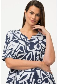 Ulla Popken MANCHES COURTES - Bluse - Bleu Foncé -Ulla Popken 343c300854c44de79a4ffe9abdcf352a