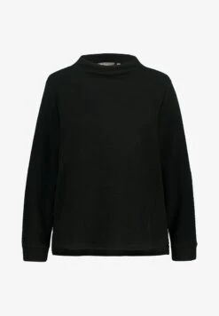 Ulla Popken DETAIL LONG SLEEVE STRETCH - Sweatshirt - Black -Ulla Popken 35aee259ce194873969b7bd45ed2529e