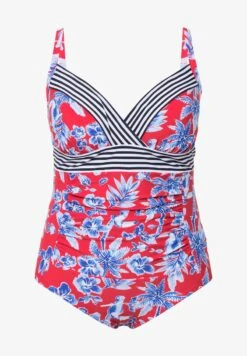 Ulla Popken IMPRIMÉ TOUCAN ET LARGES BORD - Badeanzug - Rouge -Ulla Popken 36d2350b90ac45a4bfe3957261bdbefd