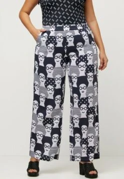 Ulla Popken 3/4 MARY IMPRIMÉ OISEAUX ET TAILLE ÉLASTIQUE - Shorts - Bleu Encre -Ulla Popken 37ab16735c2d41c09181a0d29364c178 2