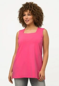 Ulla Popken CLASSIC CARREE AUSSCHNITT ÄRMELLOS - Top - Pink Red -Ulla Popken 38a293fe6a174babb64242f1733d91f7