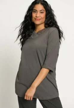 Ulla Popken V HALS 3/4 MOUWEN - Nachtwäsche Shirt - Asbruin -Ulla Popken 38cf47eb20b046968dc87ef5483b4024