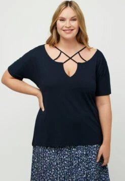 Ulla Popken T-Shirt Basic - Marine -Ulla Popken 38f0a31db1ab40899158ed86e34e0260 1