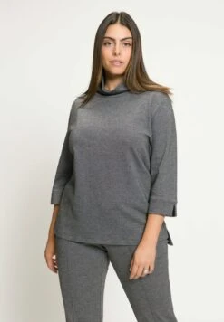 Ulla Popken 3/4 MOUWEN - Strickpullover - Donkergrijs Melange -Ulla Popken 392a5caa511345cb8e79cfb47ee87fec 1