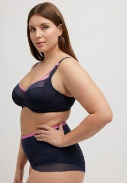 Ulla Popken STRAPPY HEART DETAIL - Bügel BH - Navy Blue -Ulla Popken 3a643fb210204565ab54bacec927b481