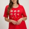 Ulla Popken T MIT GÄNSEBLÜMCHEN MOTIV CLASSIC - T-Shirt Print - Paprikarot -Ulla Popken 3abee3ce8a81400e99fb898f9d7850b1