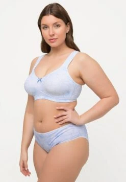 Ulla Popken SANS ARMATURES BONNET C-D IMPRIMÉ FLORAL - Bustier - Bleu Clair -Ulla Popken 3afbc75e08864df98d3d7adee9eb9794