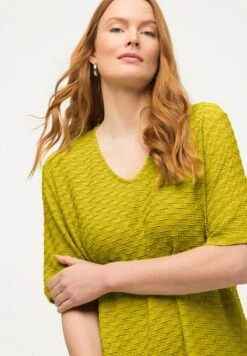 Ulla Popken Tissu Texturé 3D Col En V Et Manches Courtes - Bluse - Pistache 11 Ulla Popken Tissu Texturé 3D Col En V Et Manches Courtes - Bluse - Pistache -Ulla Popken 3d6c5711b9e34c568fa8116b0f29650a