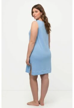 Ulla Popken LONGLINE LLAMA GRAPHIC SLEEP TANK - Jerseykleid - Light Blue -Ulla Popken 3dc20ebfe2324ad7bafb546f34ce54be