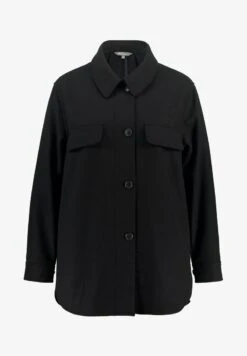 Ulla Popken Klassischer Mantel - Noir -Ulla Popken 3ddb978e6dbd45bb98be948121efc515