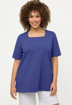 Ulla Popken CARREE AUSSCHNITT HALBARM - T-Shirt Basic - Blue Purple -Ulla Popken 3e60a20061704171a003382710e2d1d6 1