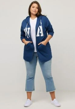 Ulla Popken Sweatjacke - Dunkelblau -Ulla Popken 3f04107edf784092b3e564464030fd29