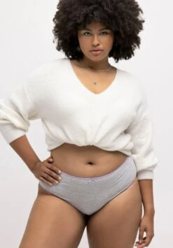 Ulla Popken Slip - Gris Clair Chiné