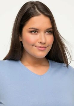 Ulla Popken MANCHES - T-Shirt Basic - Sky Blue -Ulla Popken 4101f7a40ba94513b15cd88c30e78450