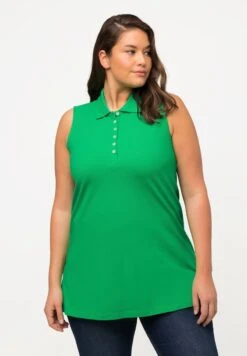 Ulla Popken REGULAR ÄRMELLOS - Poloshirt - Grass Green -Ulla Popken 4137cec8d92f4fc895824687d6141b2e 1