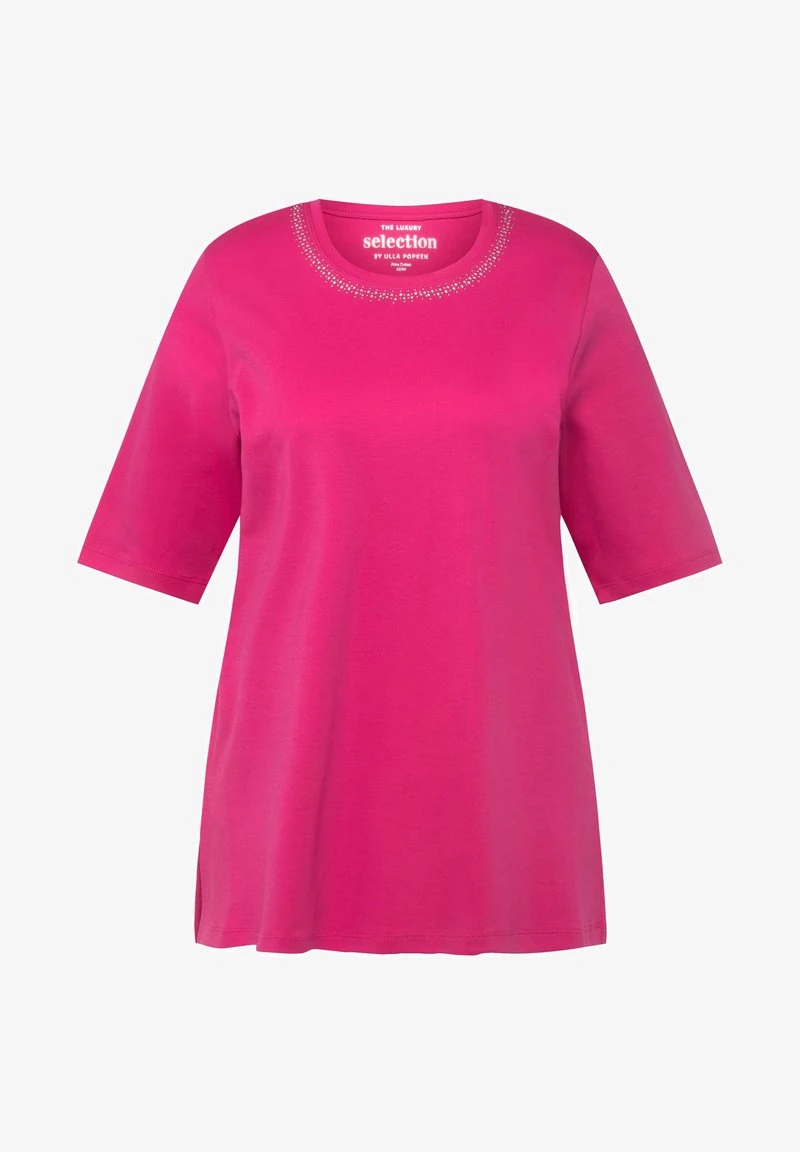 Ulla Popken PIMA SHORT SLEEVE - T-Shirt Basic - Rose Fuchsia 7 Ulla Popken PIMA SHORT SLEEVE - T-Shirt Basic - Rose Fuchsia – Bild 5