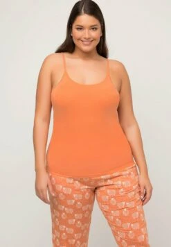 Ulla Popken ECO SPAGHETTI STRAP CAMI - Top - Beige Red