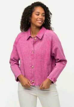 Ulla Popken À COL CHEMISE ET MANCHES LONGUES RAGLAN - Jeansjacke - Rose Fuchsia -Ulla Popken 41d898c7b7bd47fd9050963a4908ab16 1
