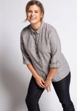 Ulla Popken Bluse - Donkerbeige -Ulla Popken 423848b5154649eeb914c8890680f2df