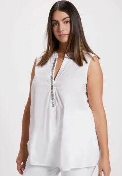 Ulla Popken GESCHMÜCKT, RUNDHALS, ÄRMELLOS - Top - Snow White