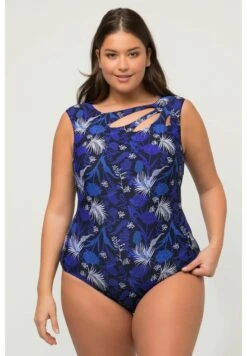 Ulla Popken DÉCOLLETÉ ROND ET IMPRIMÉ - Badeanzug - Marine -Ulla Popken 4264ee4e0b284cc3acd839bfc0d5737a 1