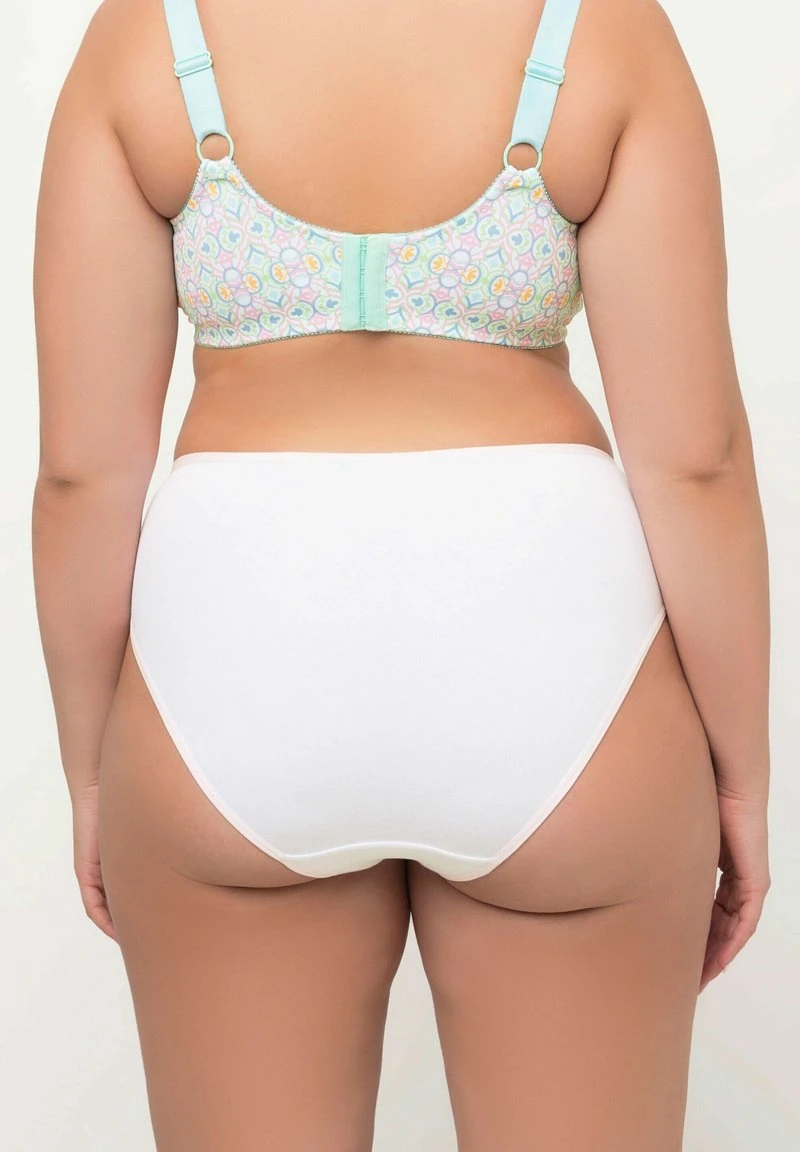 Ulla Popken 4 PACK AVEC LISERÉ DE COULEUR CONTRASTANTE - Slip - Blanc Neige 5 Ulla Popken 4 PACK AVEC LISERÉ DE COULEUR CONTRASTANTE - Slip - Blanc Neige – Bild 3